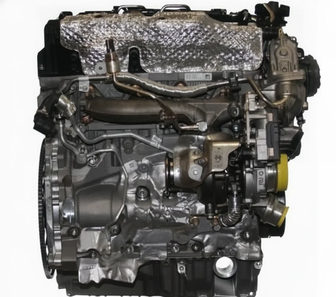 Fabrycznie nowy silnik BMW B47D20A od strony wydechu