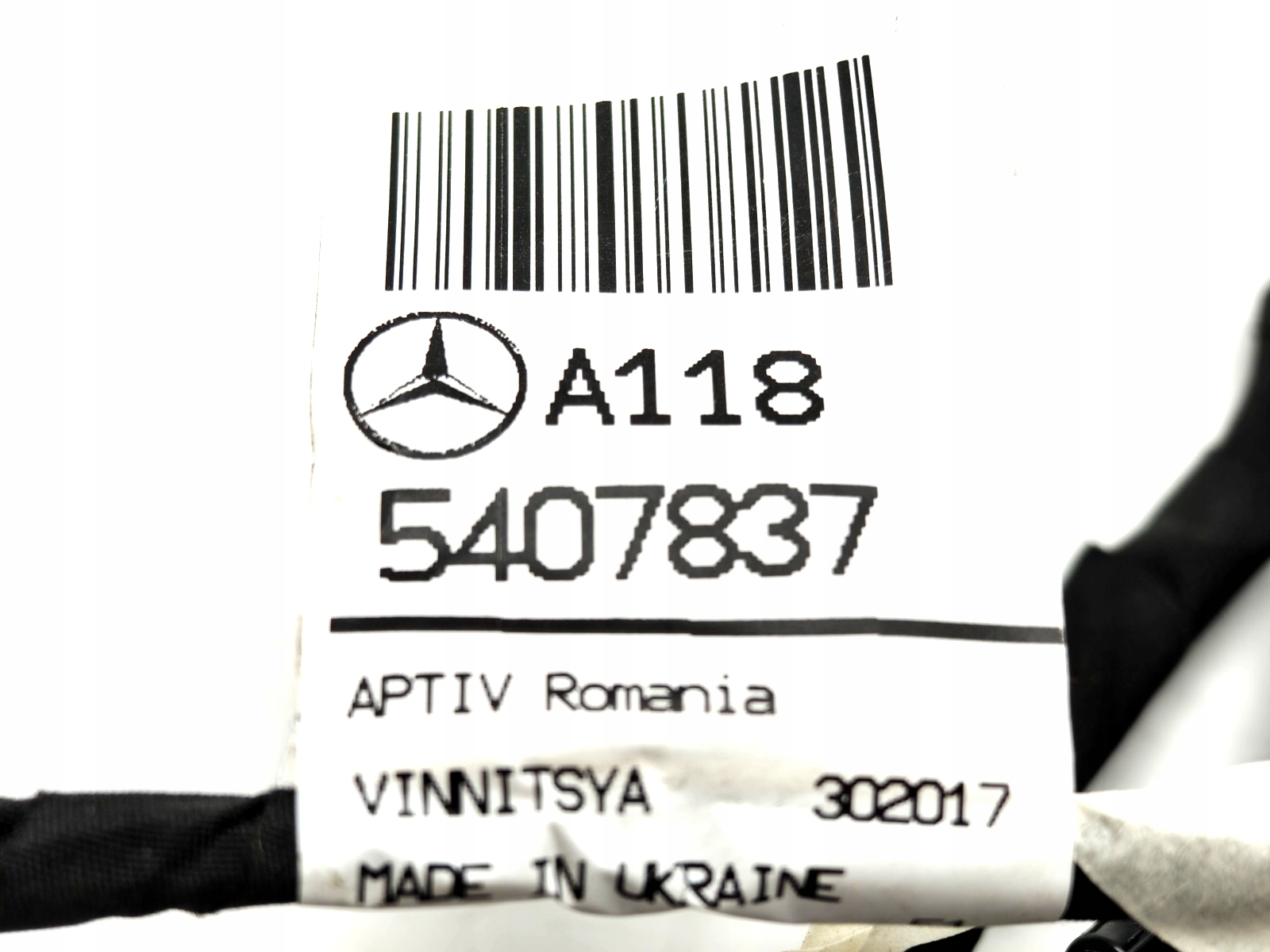 A1185407837 wiązka Kabel Czujników parkowania PDC przód Mercedes CLA W118 C118 X118 - obrazek 3