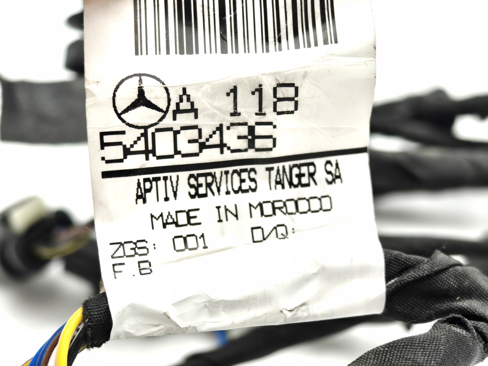 A1185403436 wiązka Kabel Czujników parkowania PDC przód Mercedes CLA W118 C118 X118 - obrazek 4