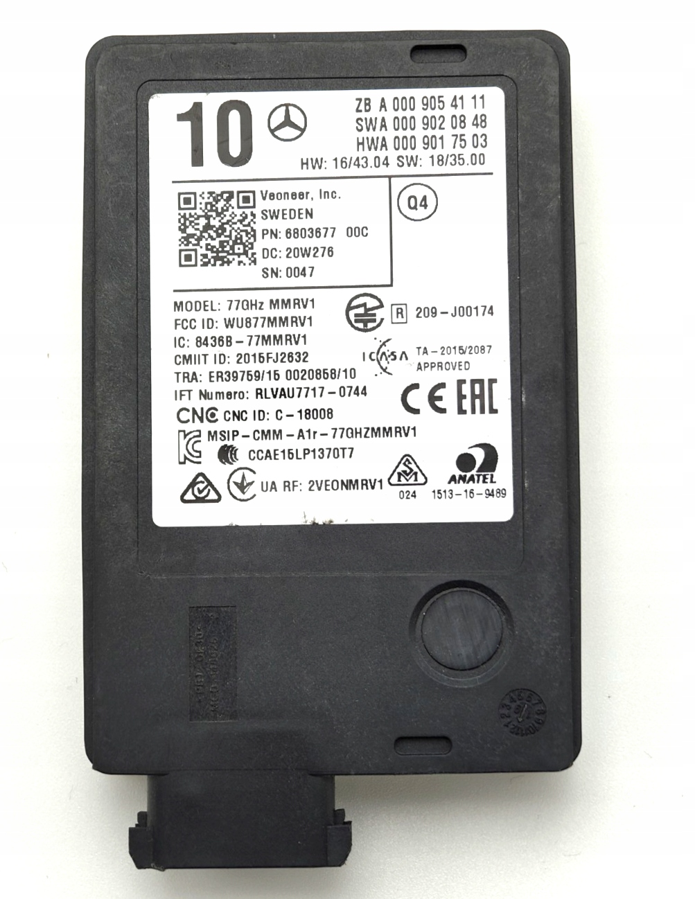 Radar Mercedes A0009054111 A0009059707 A0009020848 A0009017503 A0009051912