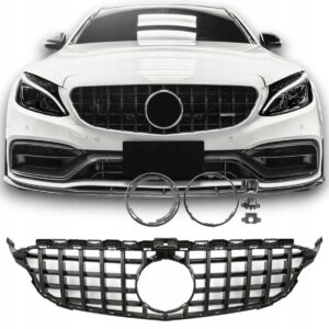 Atrapa Grill Mercedes C-Klasa W205 2018-2022 Panamericana AMG Black kamera
