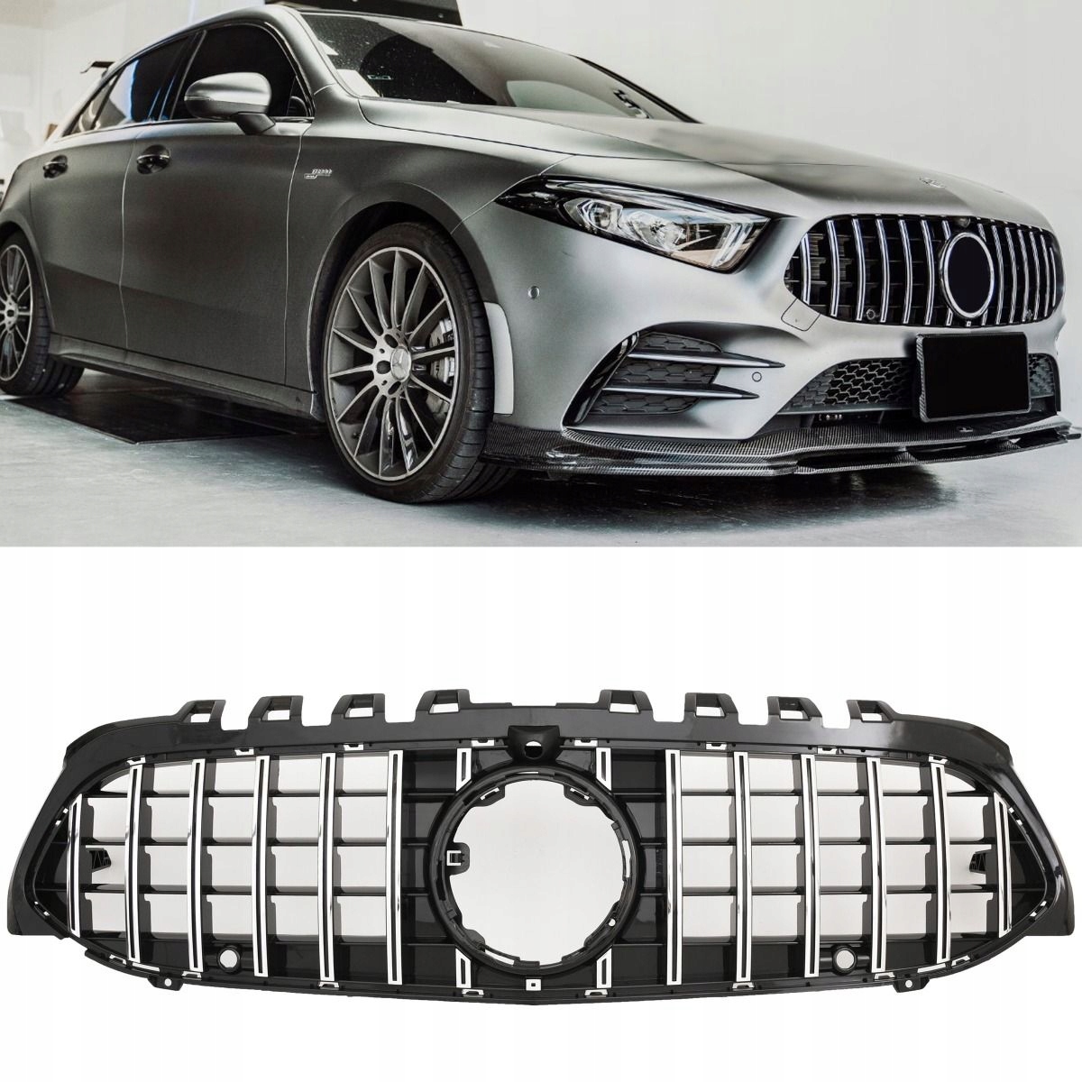 Atrapa Grill Mercedes W177 V177 A-Klasa Panamericana AMG GT Chrom kamera