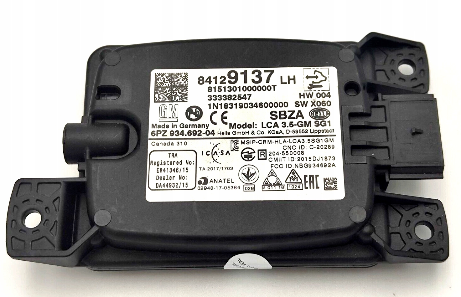 84186472 84129136 RADAR SENSOR GM OPEL INSIGNIA B ASYSTENT ZMIANY PASA RUCHU LEWY+PRAWY