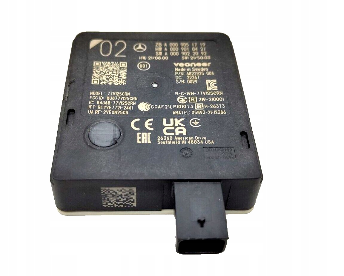 A.000.905.17.19 RADAR SENSOR MERCEDES S-KLASA W223 EQS V297 NOWY A0009051719 ORYGINALNY