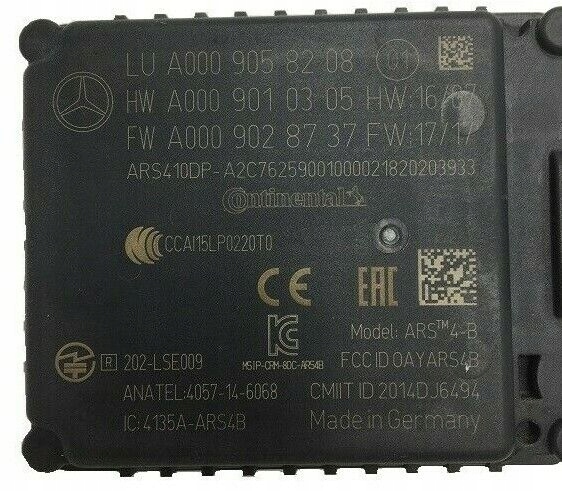 A.0009058208 RADAR DISTRONIC MERCEDES S-KLASA W222 W213 C238 C217 W217 CLS C257 W257